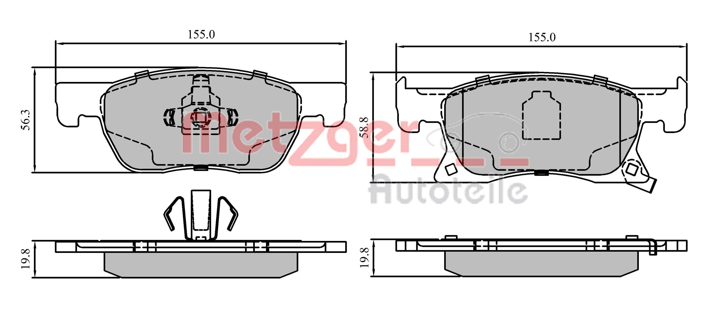 METZGER Első fékbetét 1170857_METZ